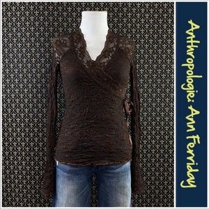 Anthro "Portrait-In-Lace Top" by Ann Ferriday